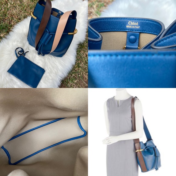 Chloé Emma Blue Leather Drawstring - Picture 7 of 7